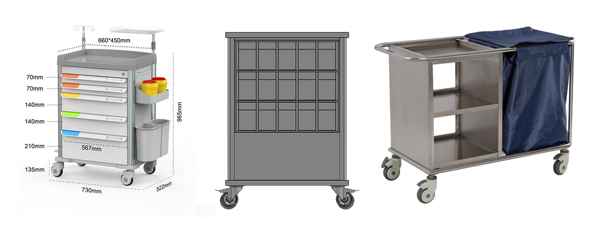 OEM Customized Medical Trolley Solutions OEM Medical Trolley Customization Examples