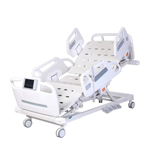 Electric Hospital Bed with Tilt Weighing China Manufacturer Electric hospital bed with Trendelenburg, lateral tilt, height adjustment, and weighing system from China supplier