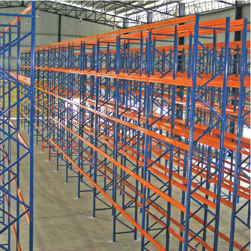 storage racking system in logistics warehouse  logistics storage shelves with insulation features