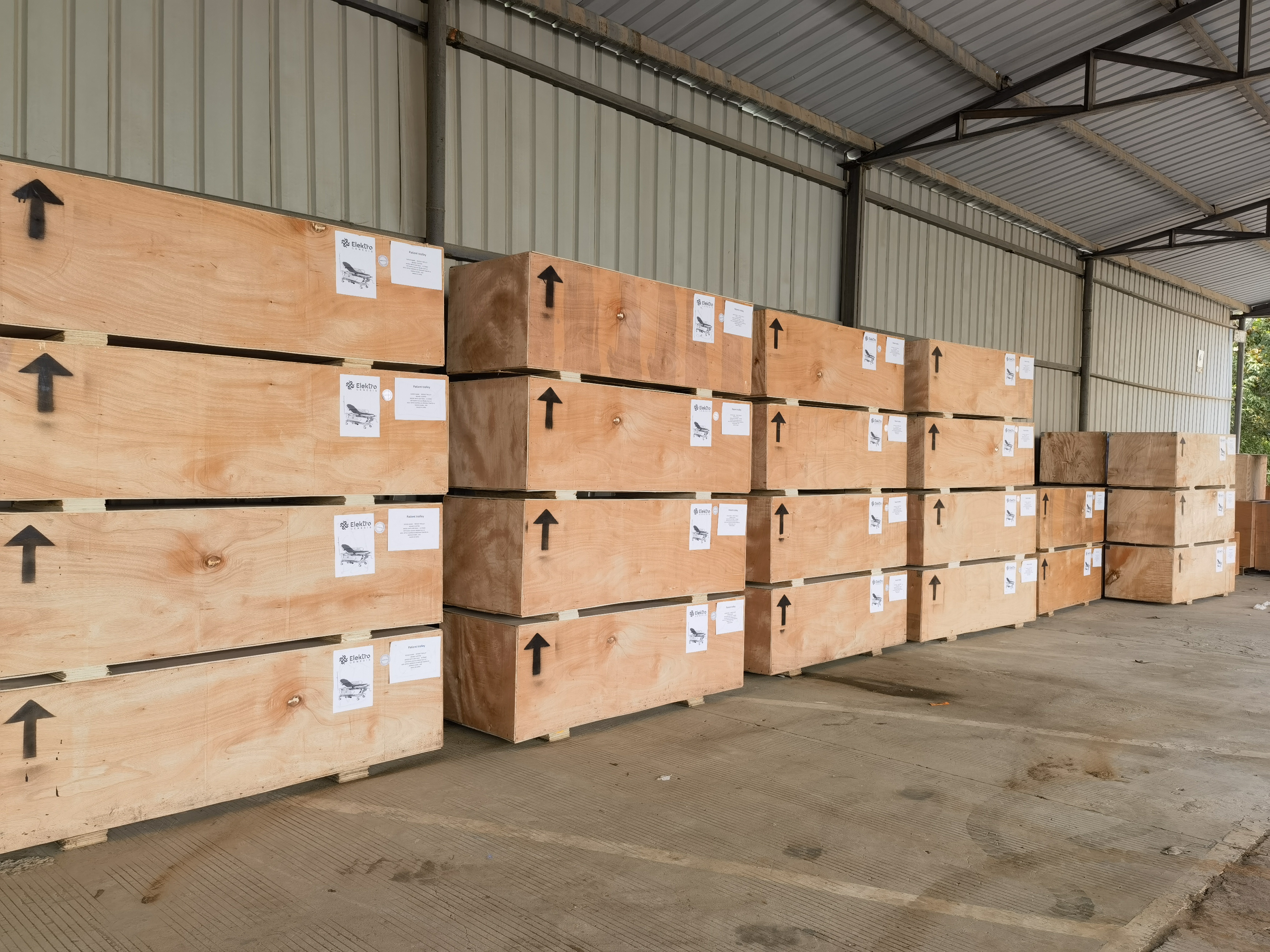 Finished stretcher packed for export Finished stretcher packed for export