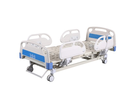 Medical Electric Bed with Central Locking and CPR | China Supplier Medical electric hospital bed with central locking castors, ABS side rails, height adjustment, and electric CPR function for patient safety