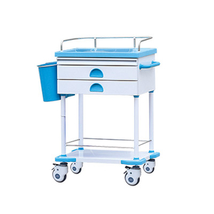 Medical Double Drawers Treatment Cart Used for Hospital