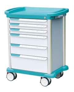 Hospital Luxurious Abs Medication Nursing Trolley With Treatment Cart