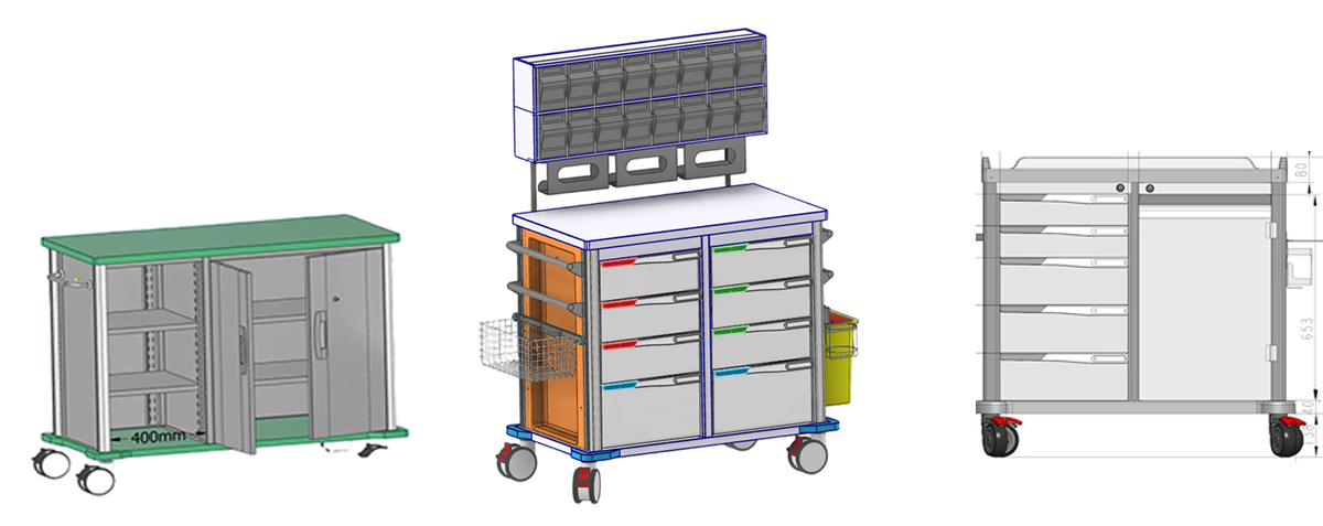 OEM Medical Cart Customization Custom Medical Trolley Configurations