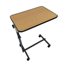 Hospital Height Adjustable Overbed Table With Wheels