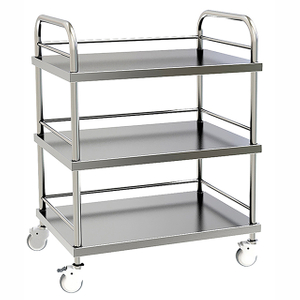 Stainless Steel Hospital Treatment Trolley