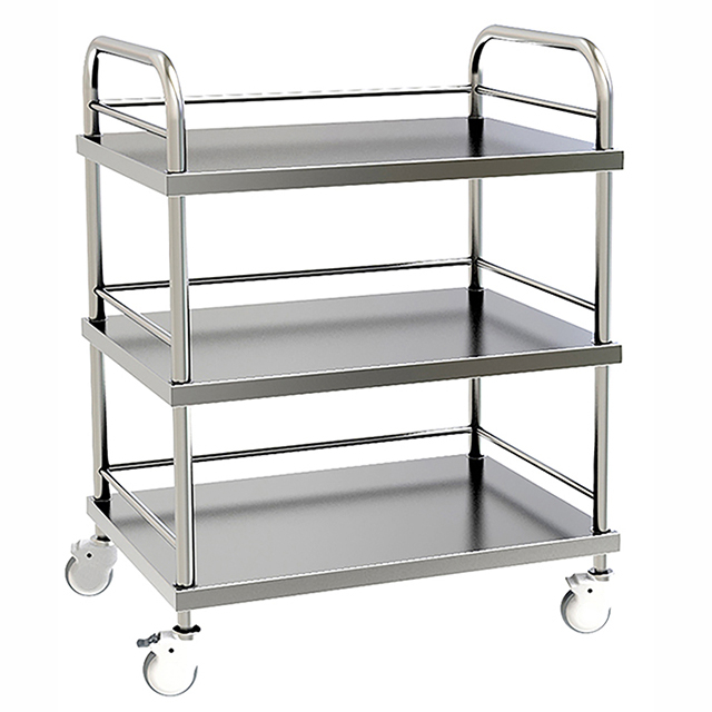Stainless Steel Hospital Treatment Trolley