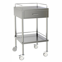 Stainless Steel Medical Treatment Trolley with Drawer