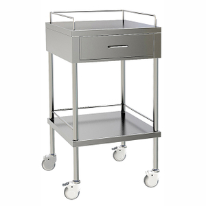Stainless Steel Medical Treatment Trolley with Drawer