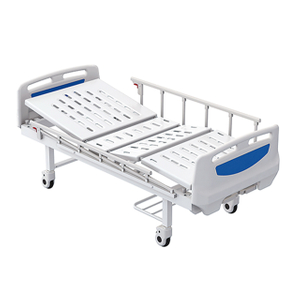 Two Cranks Cheap Hospital Manual Bed with ABS Head Board