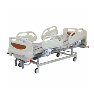 2 Crank 4 Section ABS Detachable Side Rail Central Controlled Wheels Manual Hospital 