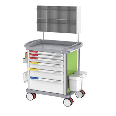 hospital anesthesia trolley with 6 drawers