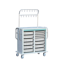 ZQ-ITT960-01H-Hospital Infusion Trolley with Multiple Shelves & Drawers