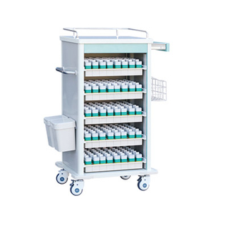 ZQ-MT630 Metal Medicine Trolley with Multi-Function Storage