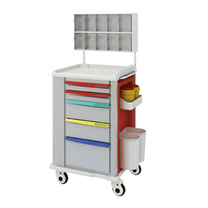 Luxurious Movable Abs And Metal Clinic Medicine Anesthetic Cart