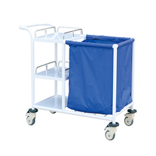 ZQ-WT-05 Hospital Laundry Trolley with Shelf And Wheel for Easy Movement