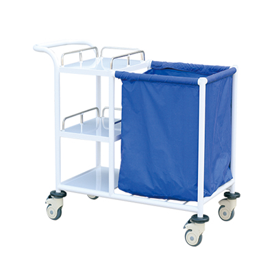 waste laundry carts with bag and shelfs