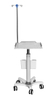 Movable Hospital ABS Patient Monitor Trolley with Basket