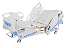 ZQ-BE4-15B Electric ICU Bed with Central Locking System | Hospital Adjustable Bed