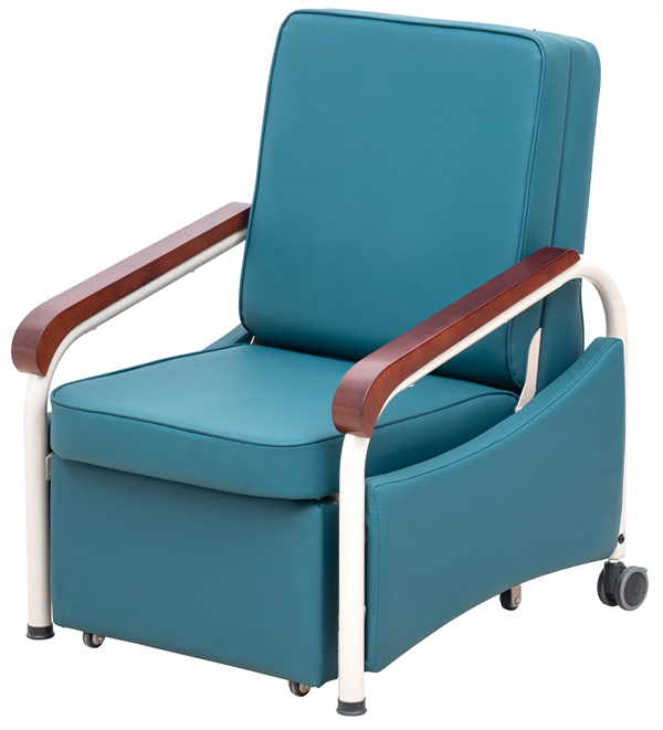 Foldable Hospital Attendant Chair | Reclining Patient Sleeping Seat