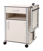 ZQ-GB01Y Adjustable HPL Medical Cart with Overbed Table & Silent Casters