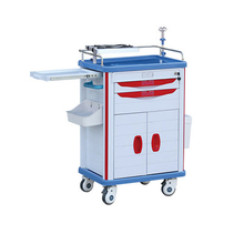 ZQ-ET620-02H Hospital Furniture Mobile Emergency Trolley Cart
