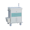 ZQ-ET690-07H Hospital First Aid Emergency Trolley Cart with CPR Board with caster 