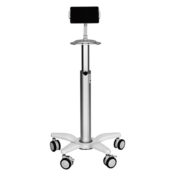 Portable aluminum laptop stand with mouse tray and ABS panel for healthcare professionals