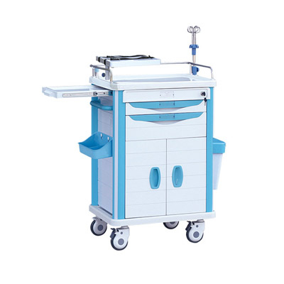 ZQ-ET620-02H Hospital Furniture Mobile Emergency Trolley Cart