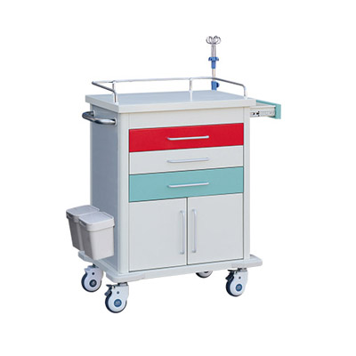 emergency trolley with multiple drawers