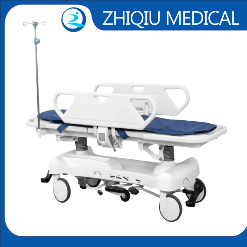 Hospital Emergency Room Patient Transfer Medical Stretcher Bed with 200mm Wheel