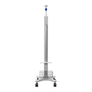 ZQ-YQ-S853R Hospital Fixed Height Infusion Pump Roll Stand with Basket