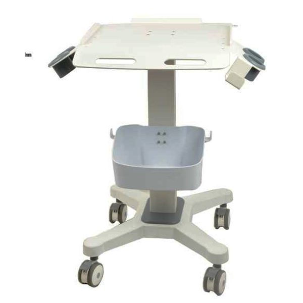 Adjustable ABS medical trolley with drawers and silent casters for hospital equipment use