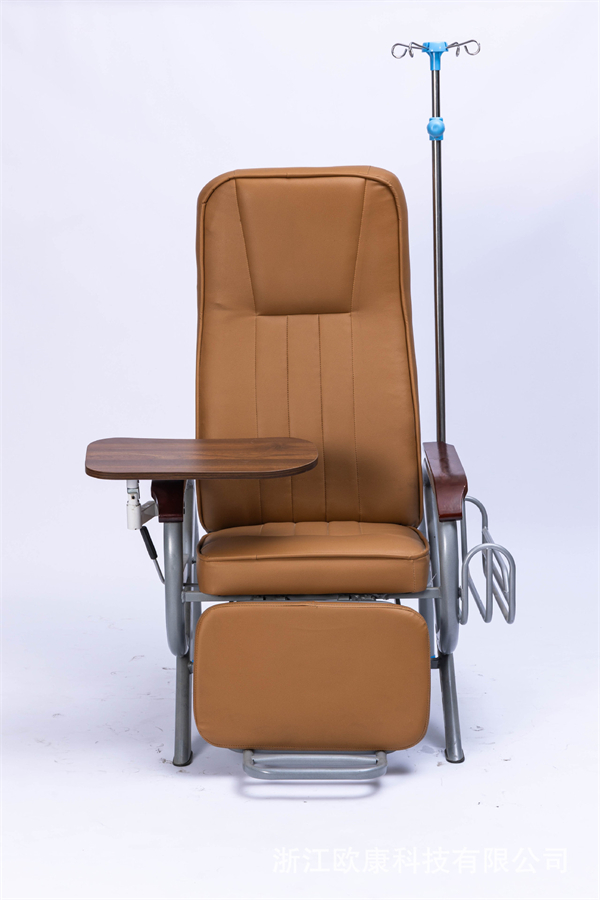 Durable medical chair with footrest,Waterproof PU leather hospital recliner With table