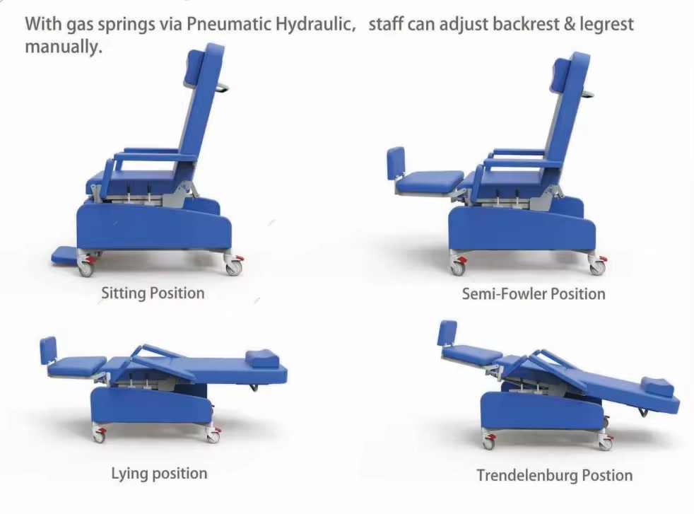 Multi-position medical recliner,Adjustable hospital reclining chair