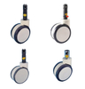 5 Inch Pu Wheel Hospital Wheel Casters Central Lock Medical Castor with Superior Maneuverability