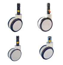 5 Inch Pu Wheel Hospital Wheel Casters Central Lock Medical Castor with Superior Maneuverability