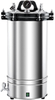 portable steam pressure autoclave with stainless steel body and dual safety valve