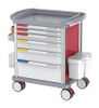 Hospital Luxurious Abs Medication Nursing Trolley With Treatment Cart