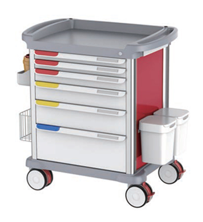 Hospital Luxurious Abs Medication Nursing Trolley With Treatment Cart