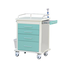 ZQ-ET690-05H Multi-function Hospital Emergency Trolley with IV Pole
