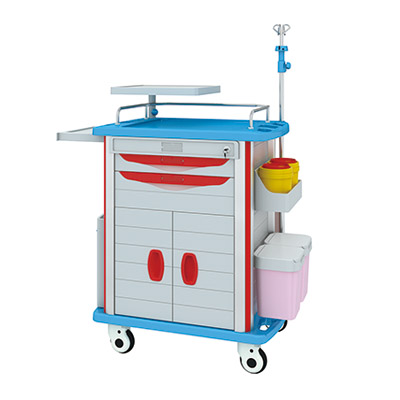 ZQ-ET-750/850-01H China ABS Hospital Patient Nursing Emergency Trolley Price
