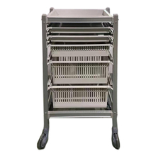 Hospital 5-Layer Aluminum Shelf Trolley with Wheels ABS ISO Tray