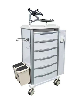 ZQ-CT650Y Durable Medical Difficult Airway Intubation Cart with ABS Drawers