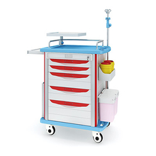ZQ-ET-750/850-01H China ABS Hospital Patient Nursing Emergency Trolley Price