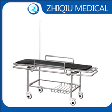 ZQ-TSM-10D China High Quality Stainless Steel Stretcher Trolley With Four Small Wheels