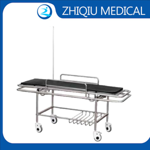 ZQ-TSM-10D China High Quality Stainless Steel Stretcher Trolley With Four Small Wheels