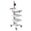 Ergonomic endoscope trolley with drawers and shelves