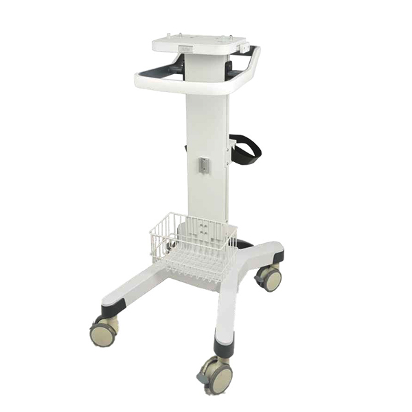 Compact Sturdy Ventilator Cart with Adjustable Platform and Lockable Casters for Hospital Clinical Use