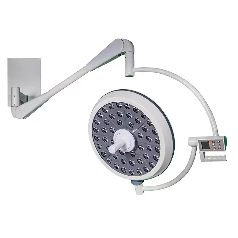 Wall-mounted surgical light in operating room